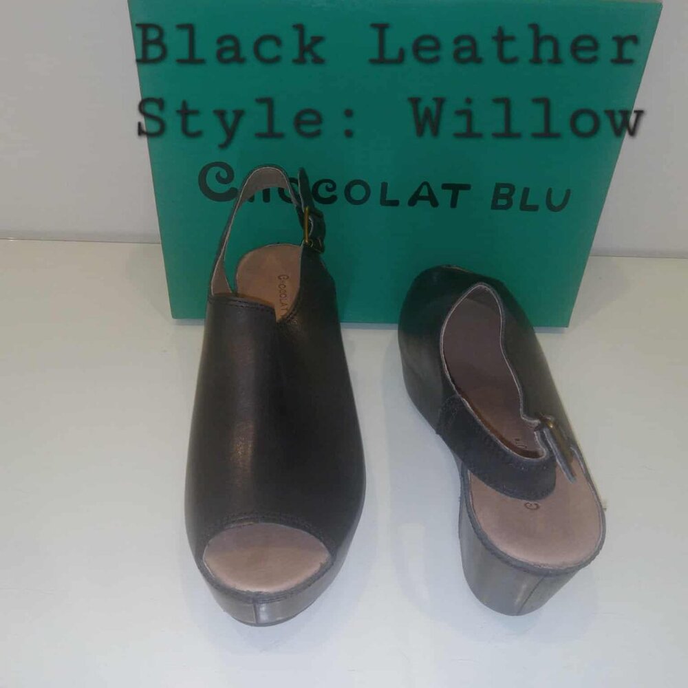 Chocolat Blu style Willow Wedges (black )